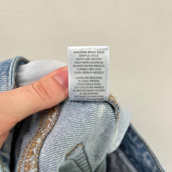 Tinseltown Women's Stonewash Skinny Jeans 5 Distressed High Rise Raw Hem Denim - Picture 8 of 8